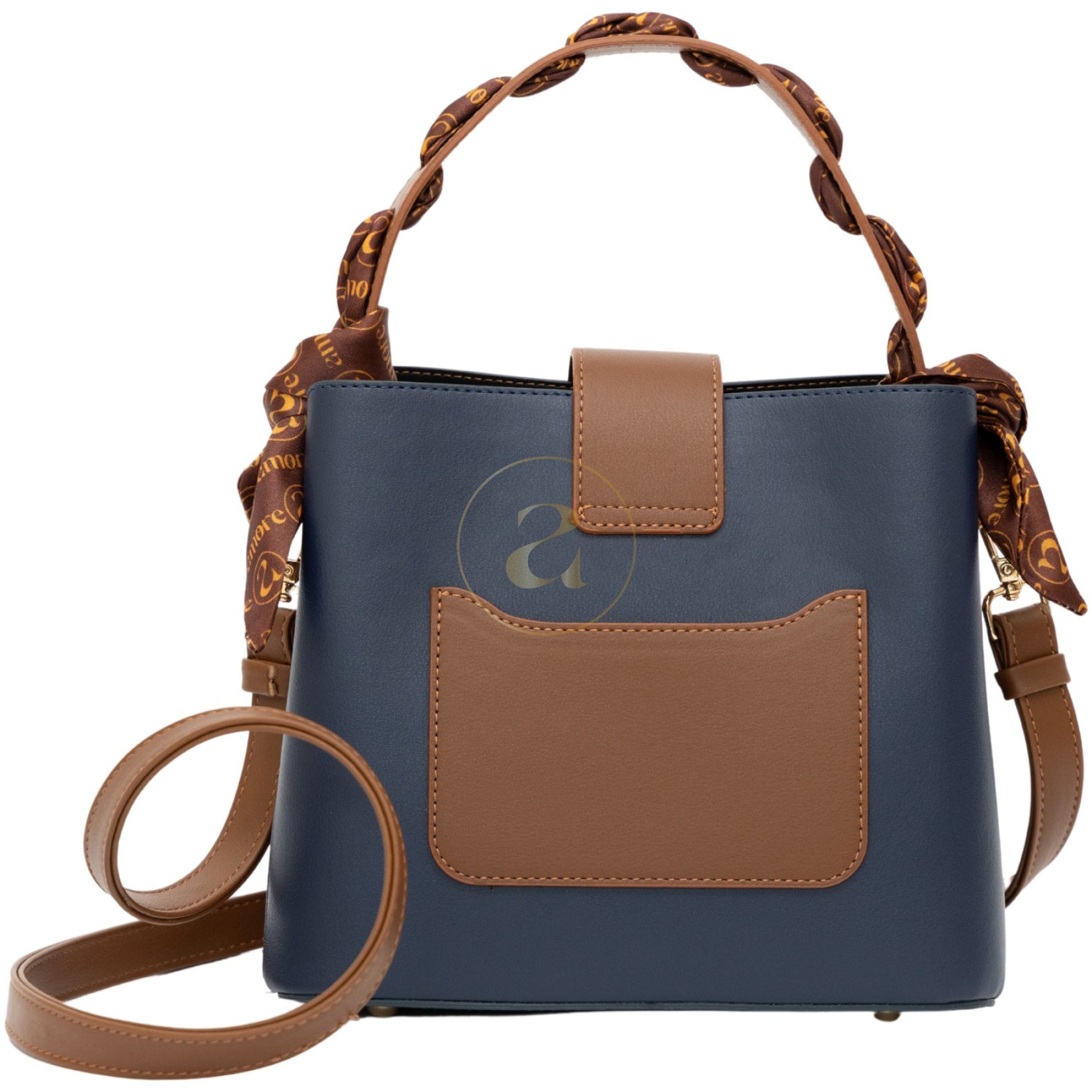 Класическа дамска чанта AMORE Isabella - Blue - Изображение 2