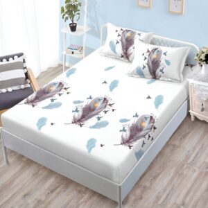 Долен чаршаф с ластик и две калъфки (за матрак от 160x200 до 180x200), 3 части