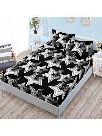 Долен чаршаф с ластик и две калъфки (за матрак от 160x200 до 180x200), 3 части